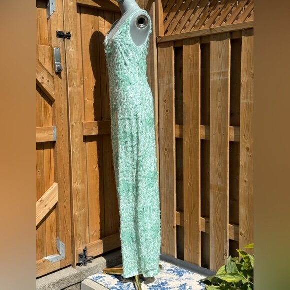 🆕 SIMKHAI 🧿 NWOT Bex Sequined Embellished Maxi Dress, Seafoam Green - Sz US 4 - Picture 6 of 15